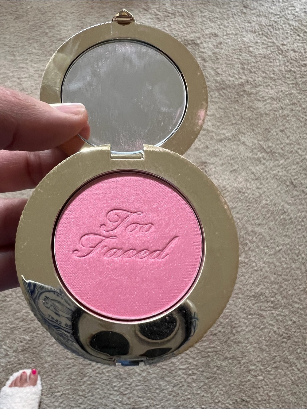 Too Faced Pink Powder Blush - golden hour
